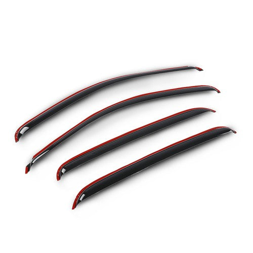 Solid Spare Fit For 07-13 Chevy Silverado GMC Sierra Crew Cab Window Visors Rain Guards