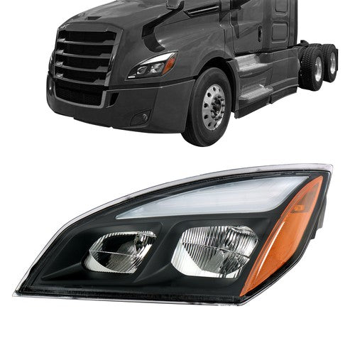 Solid Spare For Freightliner Cascadia LED Left Driver Side Headlight Headlamp Fit 2018-2022