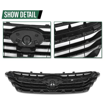Solid Spare Fit For 2020-2022 Subaru Legacy Front Bumper Upper Grille Grill Black Chrome