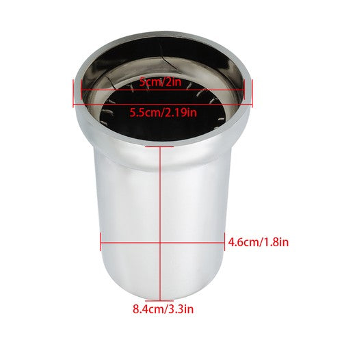 Solid Spare 33mm Lug Nut Covers Chrome Push On Style Plastic Tube Style For Truck 20 PCS