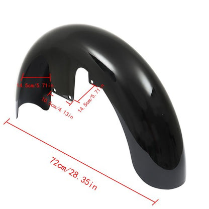 Solid Spare For Touring Electra Glide Street Glide 19" Wheel Wrap Front Fender bright black