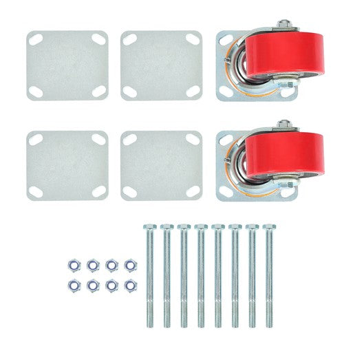 Solid Spare Hitch Mount Skid Wheel for RV Trailer 5th Wheel 2.5" or 3" Receivers Zinc-Plated