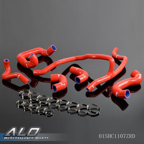 Solid Spare Red Silicone Radiator Coolant Hose Kit Fit For 88-93 E30 325 325i 6CY Non-A/C
