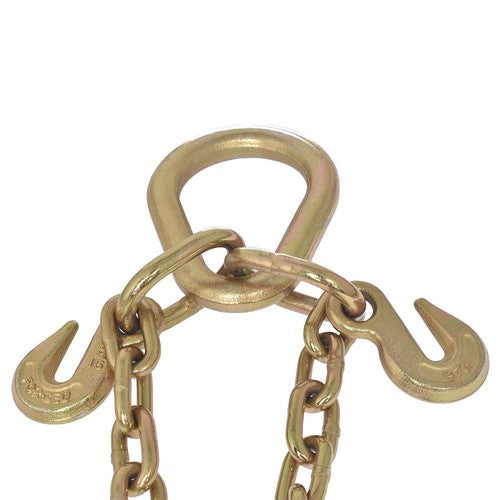 Solid Spare Flatbed Truck Rollback Wrecker Carrier 5/16" X 2' G70 Tow Chain J-Hooks V-Chain