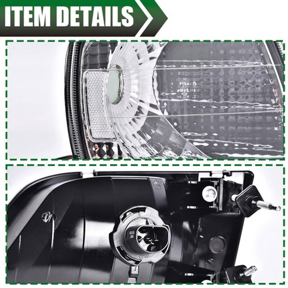 Solid Spare Clear Chrome Headlights & Corner Lights Fit For 1997-2003 Ford F150 Expedition