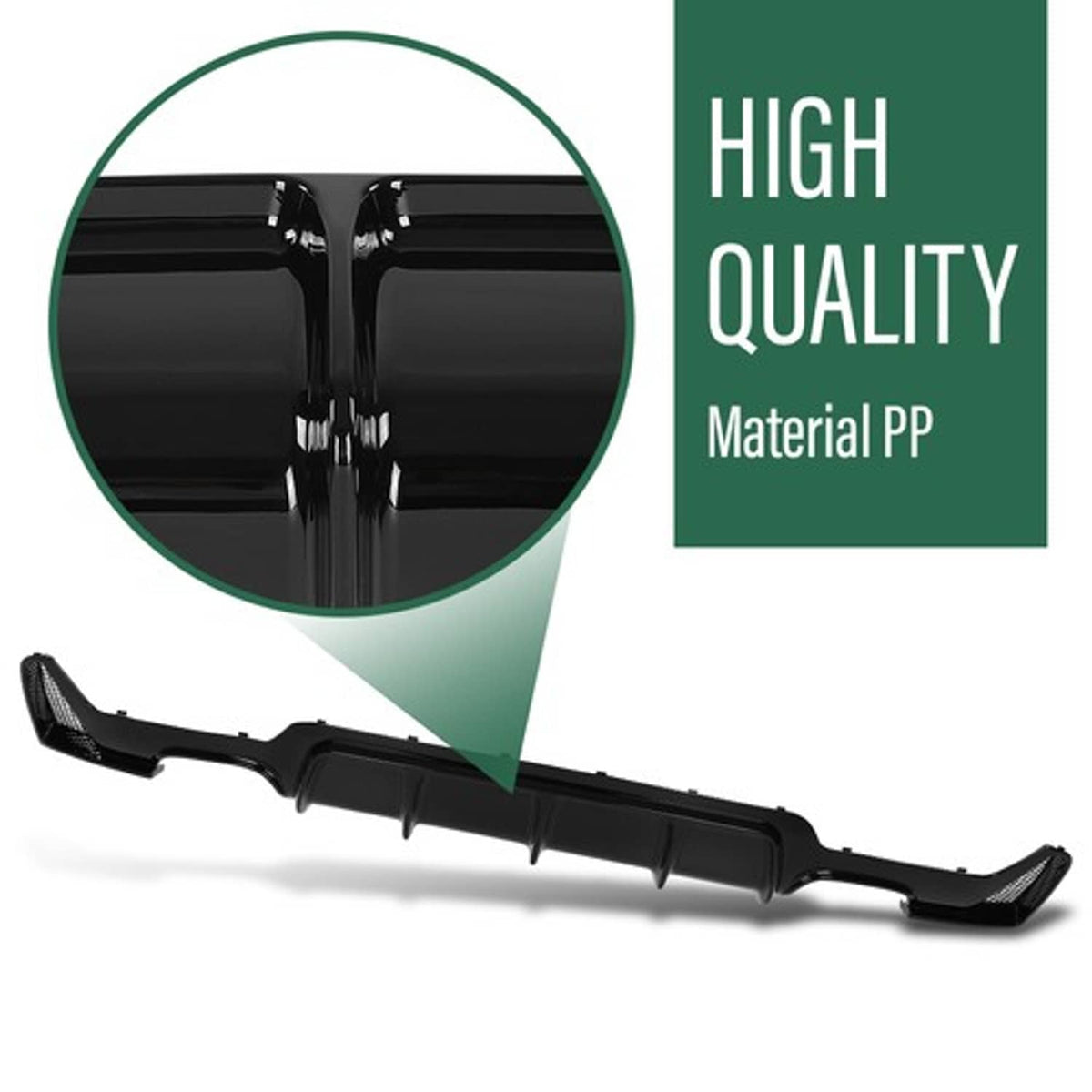 Solid Spare Rear Bumper Diffuser Quad Exhaust Fit For 14-20 BMW F32 F33 F36 4 Series M Sport