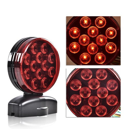 Solid Spare Magnetic Tow Light Trailer Truck Tail Break Turn Stop Towing LED Lights Kit 12v