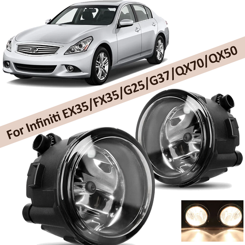 For Infiniti EX35/FX35/G25/G37/QX70/QX50 Bumper Fog Light Lamp Left & Right Side