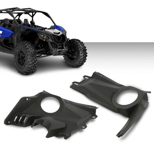 Solid Spare Front Dash Speaker Pods Stereo Panel Mount Kit Fit For Can-Am Maverick X3 17-24