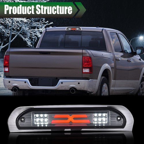 Solid Spare Smoked LED 3rd Tail Light Brake Lamp Fit For 02-09 Dodge Ram 1500 2500 3500