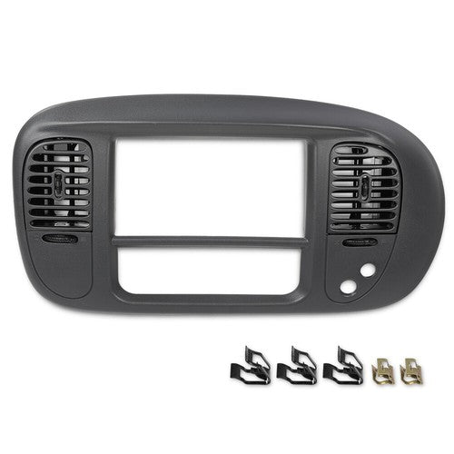 Solid Spare Fit For 1997-2003 Ford F150 Expedition Gray Center Dash Radio Bezel w/ Air Vent