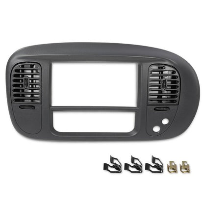 Solid Spare Fit For 1997-2003 Ford F150 Expedition Gray Center Dash Radio Bezel w/ Air Vent