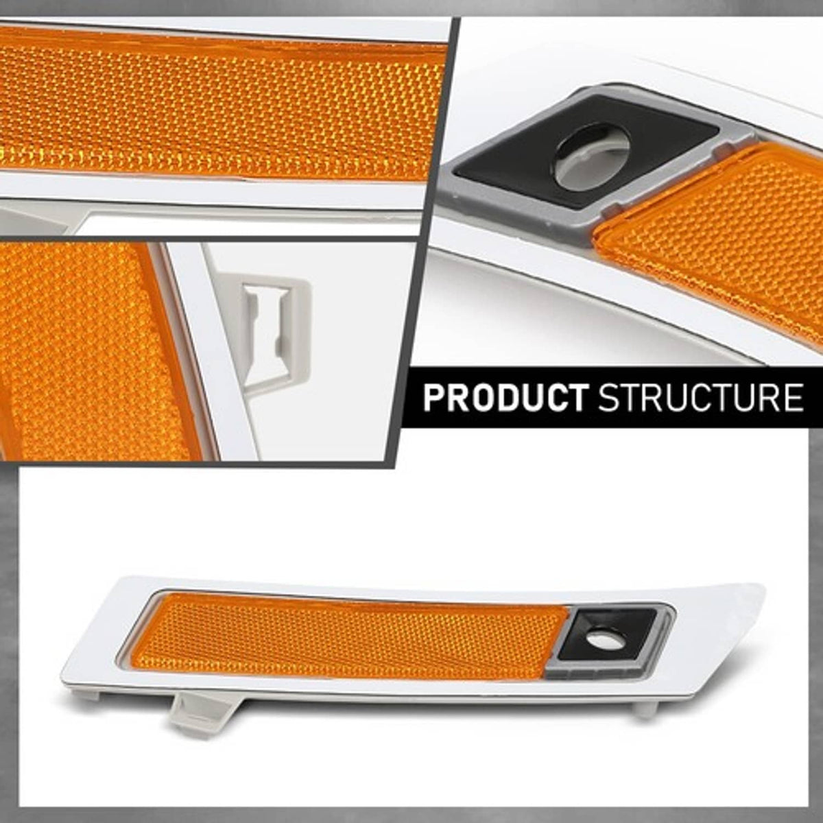 Solid Spare Front Bumper Reflector Fit For 2011-2013 BMW X5 Model With Side View Camera