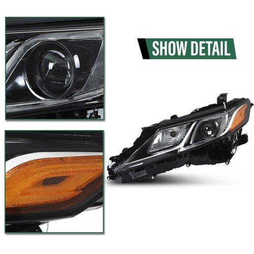 Solid Spare Fit For 2018-2024 Toyota Camry L LE SE Projector Headlights Assembly Left Side