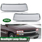 Solid Spare Fit For 1999-2002 Chevy Silverado 1500 2500 3500 Headlight Lens Cover Pair