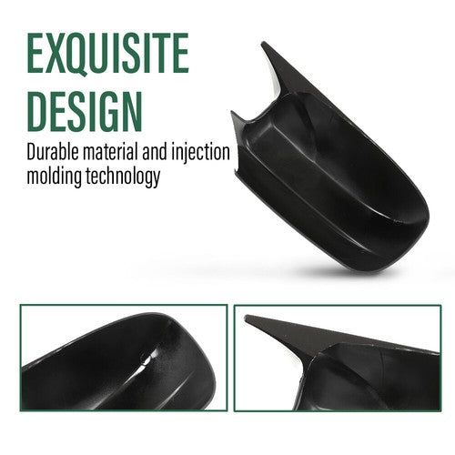 Solid Spare Fit For 2015-2023 Dodge Charger SRT Black Horn Side Wing Mirror Cover Cap Trim