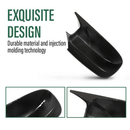 Solid Spare Fit For 2015-2023 Dodge Charger SRT Black Horn Side Wing Mirror Cover Cap Trim
