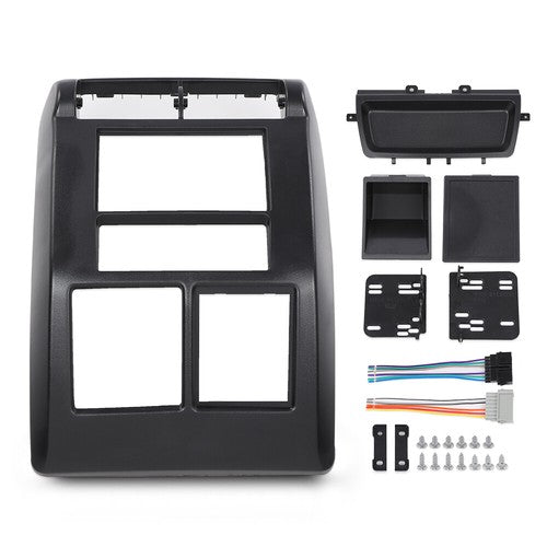 Solid Spare Fit For 97-02 Jeep Wrangler TJ Double Din Dash Bezel Radio Stereo Mounting Kit