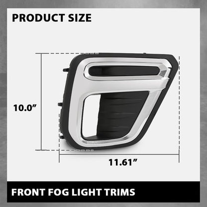 Solid Spare Fit For 2019 2020 2021 Subaru Forester Front Bumper Fog Light Trim Cover Bezel
