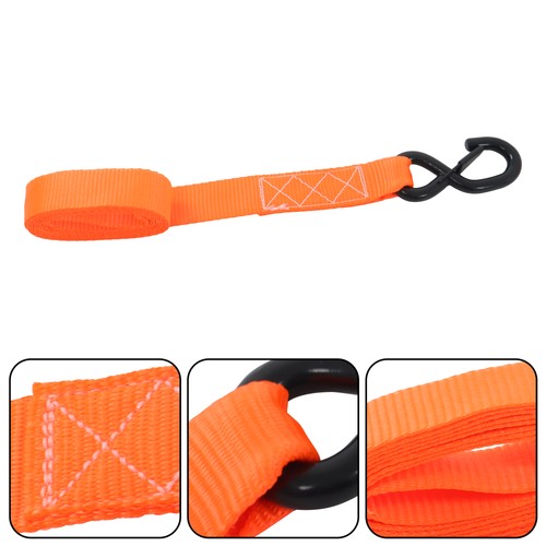 Solid Spare 4 Pack Steel Ratchet Strap Fracture Strength 5208lbs 1.6in*8ft with S Hooks
