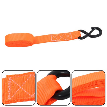 Solid Spare 4 Pack Steel Ratchet Strap Fracture Strength 5208lbs 1.6in*8ft with S Hooks