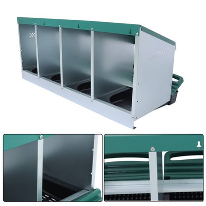 Solid Spare Chicken Nesting Boxes Metal Chicken Egg Laying Box with Perch 4 Hole