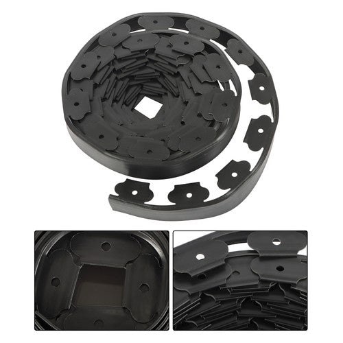 Solid Spare L-shaped Landscape Edging Border Kit 100'No-Dig Garden 1.5" Edge Lawn Border New