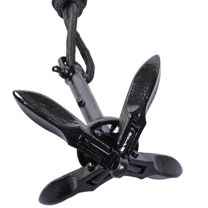 Solid Spare For Grapnel Boat Marine Kayak 2-Pack Folding Anchor Set 0.7kg Black
