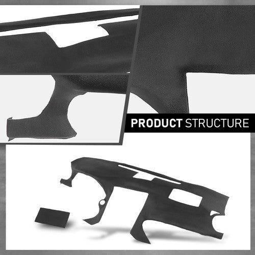 Solid Spare TPE Dashboard Dash Cover Cap Overlay Black Fit For 2006-2013 Lexus IS250 IS350
