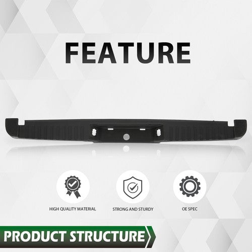 Solid Spare Rear Bumper Top Step Pad Cover Fit For 2015-2020 F-150 Ford w/o Trailer Tow