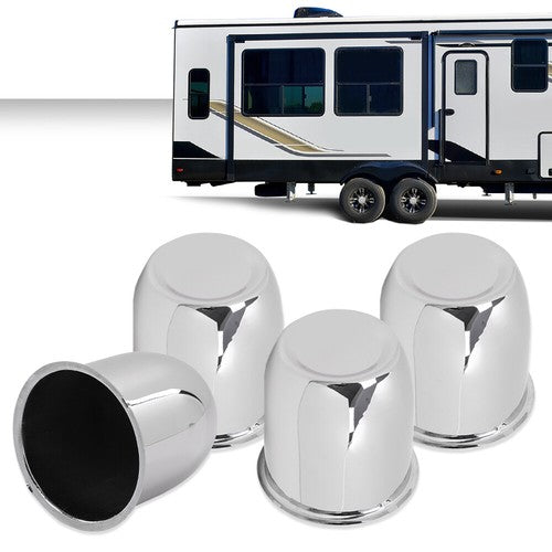 Solid Spare Fit For 3.18" Rims Center Bore Trailer Rim 4pcs Chrome Push Through Center Caps