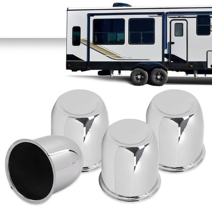 Solid Spare Fit For 3.18" Rims Center Bore Trailer Rim 4pcs Chrome Push Through Center Caps