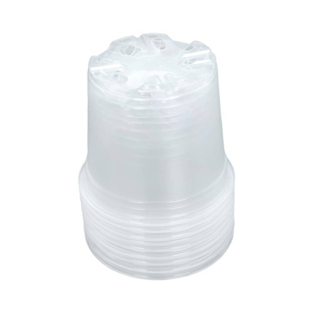 Solid Spare Garden Plastic Nursey Flower Pots Clear 30 Pack 6.7/5/4 Inch W/ Drainage Holes