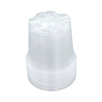 Solid Spare Garden Plastic Nursey Flower Pots Clear 30 Pack 6.7/5/4 Inch W/ Drainage Holes