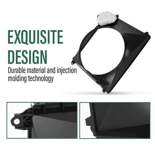 Solid Spare Fit For 16-23 Toyota Tacoma Radiator Fan Shroud with Reservoir TO3110190