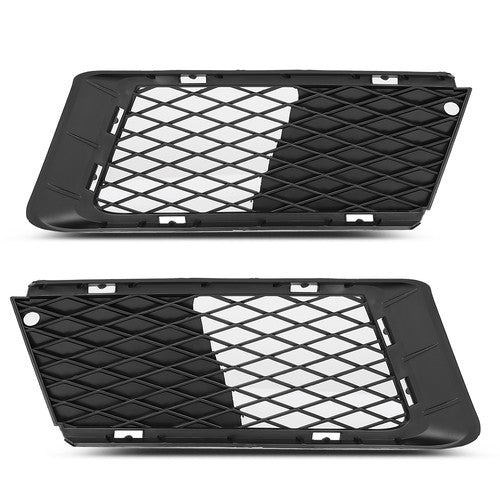 Solid Spare Fit For 07-10 BMW 328xi 328i xDrive Fog Light Cover Lower Grille Trim Left+Right