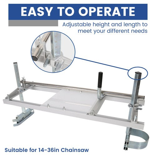 Solid Spare Chainsaw Mill Kit 14"-36" Portable Guide Bar Aluminum Planking Lumber Cutting