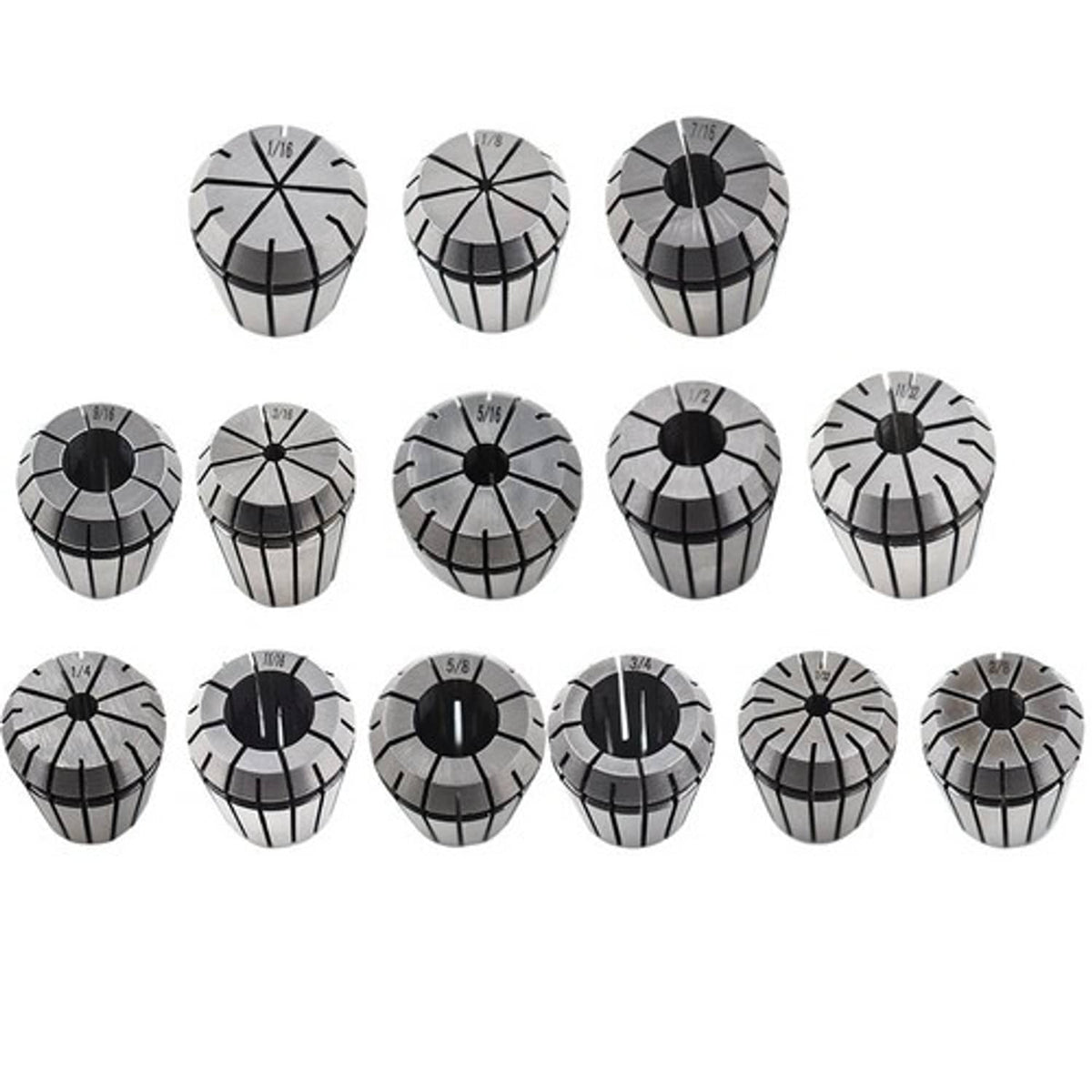 Solid Spare ER32 Collet Set 14Pc For CNC Milling Lathe Tool Engraving Machine 1/16 "-3/4"