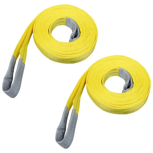 Solid Spare 2 Pack 20 Ft x 2 Inch Lift Sling Straps 9400 lbs Fracture Strength