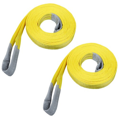 Solid Spare 2 Pack 20 Ft x 2 Inch Lift Sling Straps 9400 lbs Fracture Strength