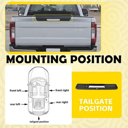 Tailgate Rear Handle Chrome Latch For Ford 17-20 F250 F350 F450 F550 Super Duty