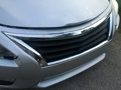 Solid Spare For 2013 - 2015 14 Nissan Altima Front Bumper Grille Upper Grill Assembly Chrome