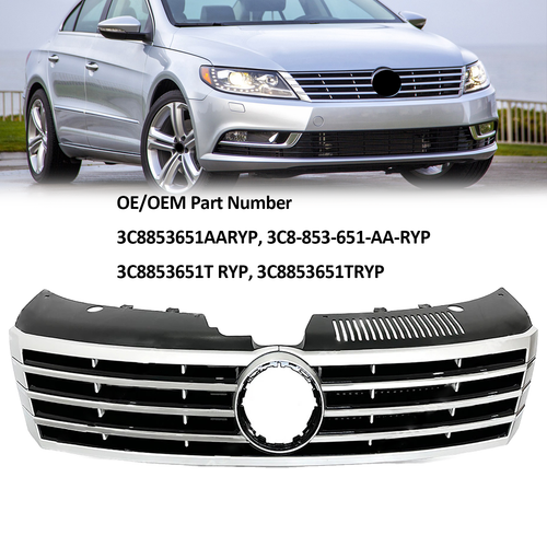 Fits 2013-2017 VW Volkswagen CC Front Upper Radiator Grille Grill 3C8853651AARYP