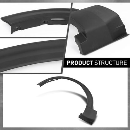 Solid Spare Fender Flares Trim 1Pair Fit For 2020-2024 Ford Explorer Front Left & Right Side