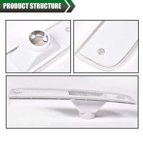 Solid Spare Fit For 97-01 Jeep Cherokee XJ Clear Bumper Lights + Signal Corner Turn Lamps