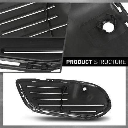 Solid Spare Front Bumper Insert Fog Light Cover Fit For 2015-2018 Mercedes Benz C-Class