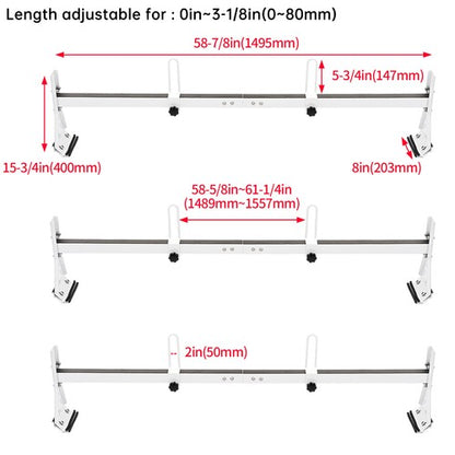 Solid Spare For Chevy Express 2500/3500 1996-up Steel White Cargo Van Roof Ladder Rack 3 bar