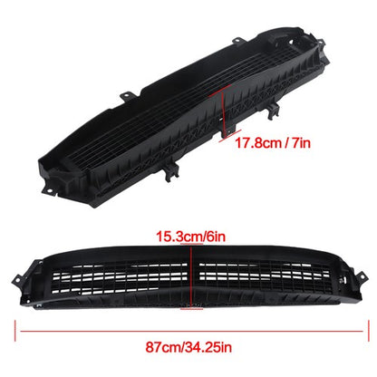 Solid Spare For 2014-2016 Chevy Malibu Black Plastic Front Bumper Grille Shutter 23478032