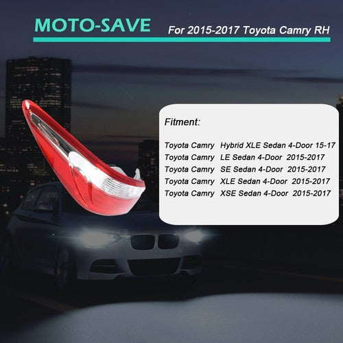 Solid Spare For Toyota Camry Sedan 2015-2017 Tail Light Lamp Outer Replacement Left Side