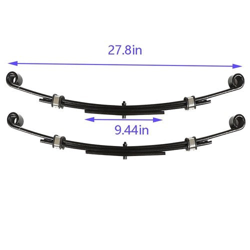 Solid Spare (Set of 2) Heavy Duty Rear Leaf Springs For EZGO TXT 1996-2013 Golf Cart